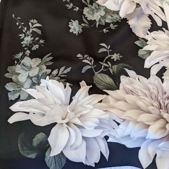 Ted Baker Peaony Floral Print Bardot Dress, Black - Picture 12 of 16